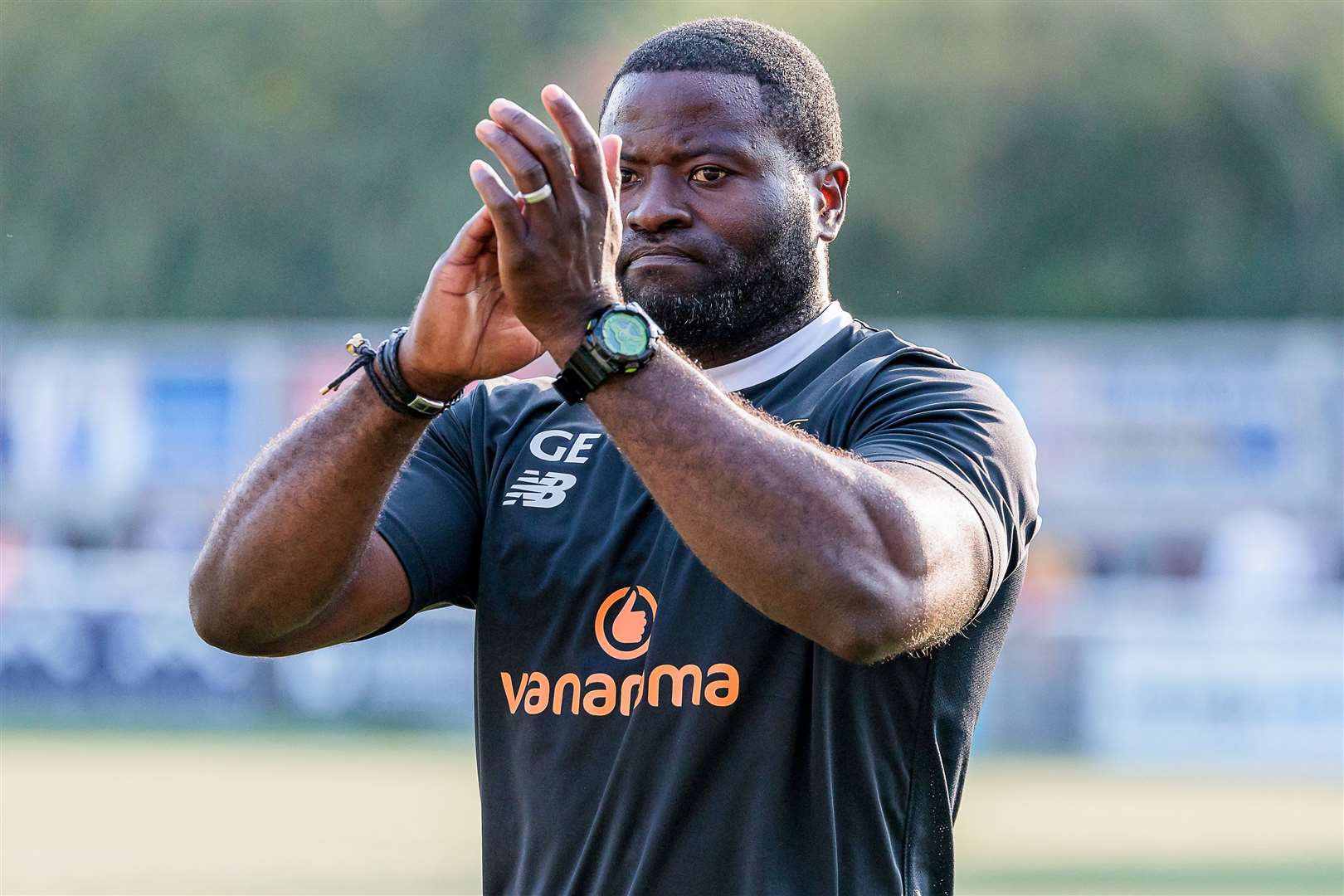 Maidstone United manager George Elokobi. Picture: Helen Cooper