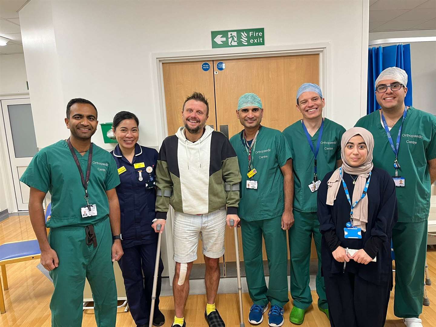 Stephen Wall, from Folkestone, is the first patient in east Kent to have a form of knee replacement surgery and be discharged the same day. Picture: East Kent Hospitals University NHS Foundation Trust