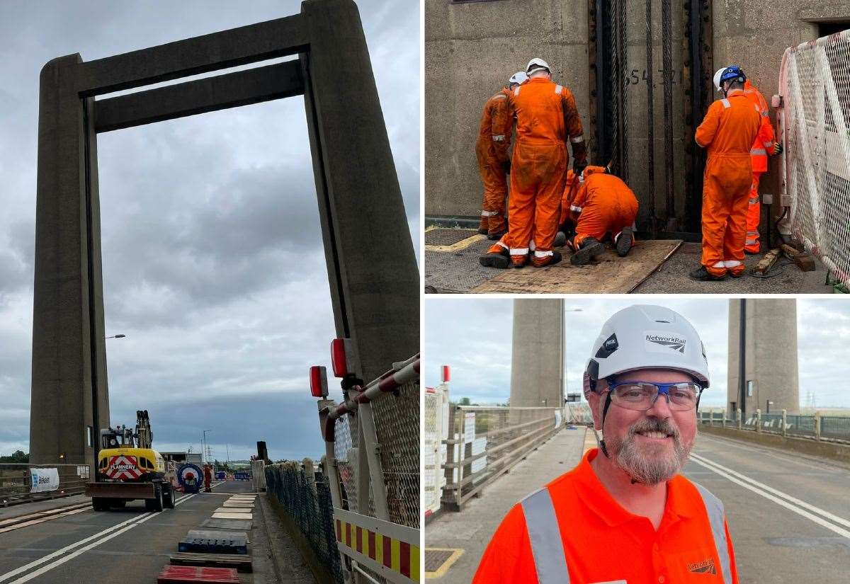 Behind the scenes of Network Rail works on the Kingsferry Bridge, Sheppey