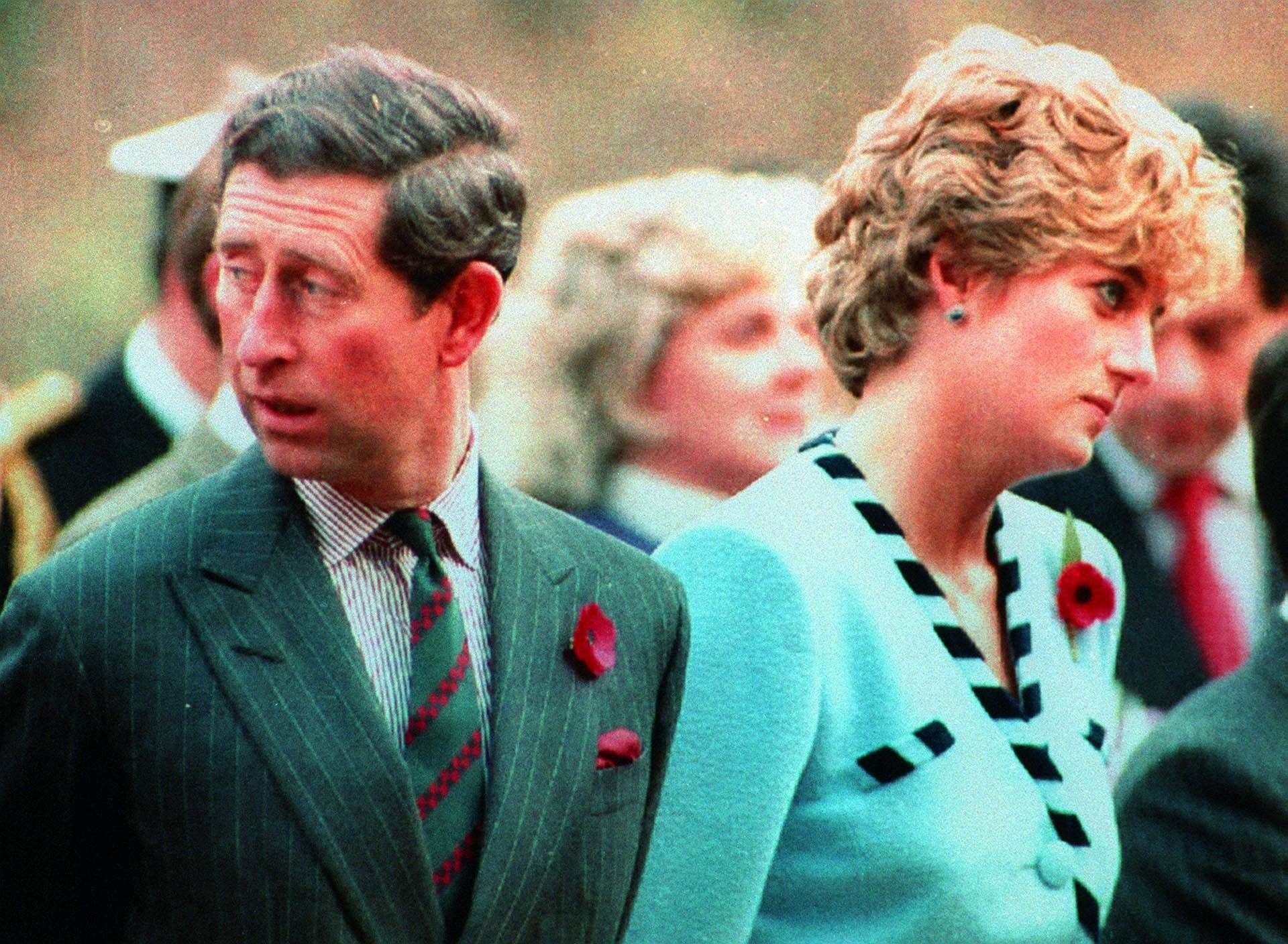 The Prince and Princess of Wales at a memorial outside Seoul, South Korea, in 1992 (PA)