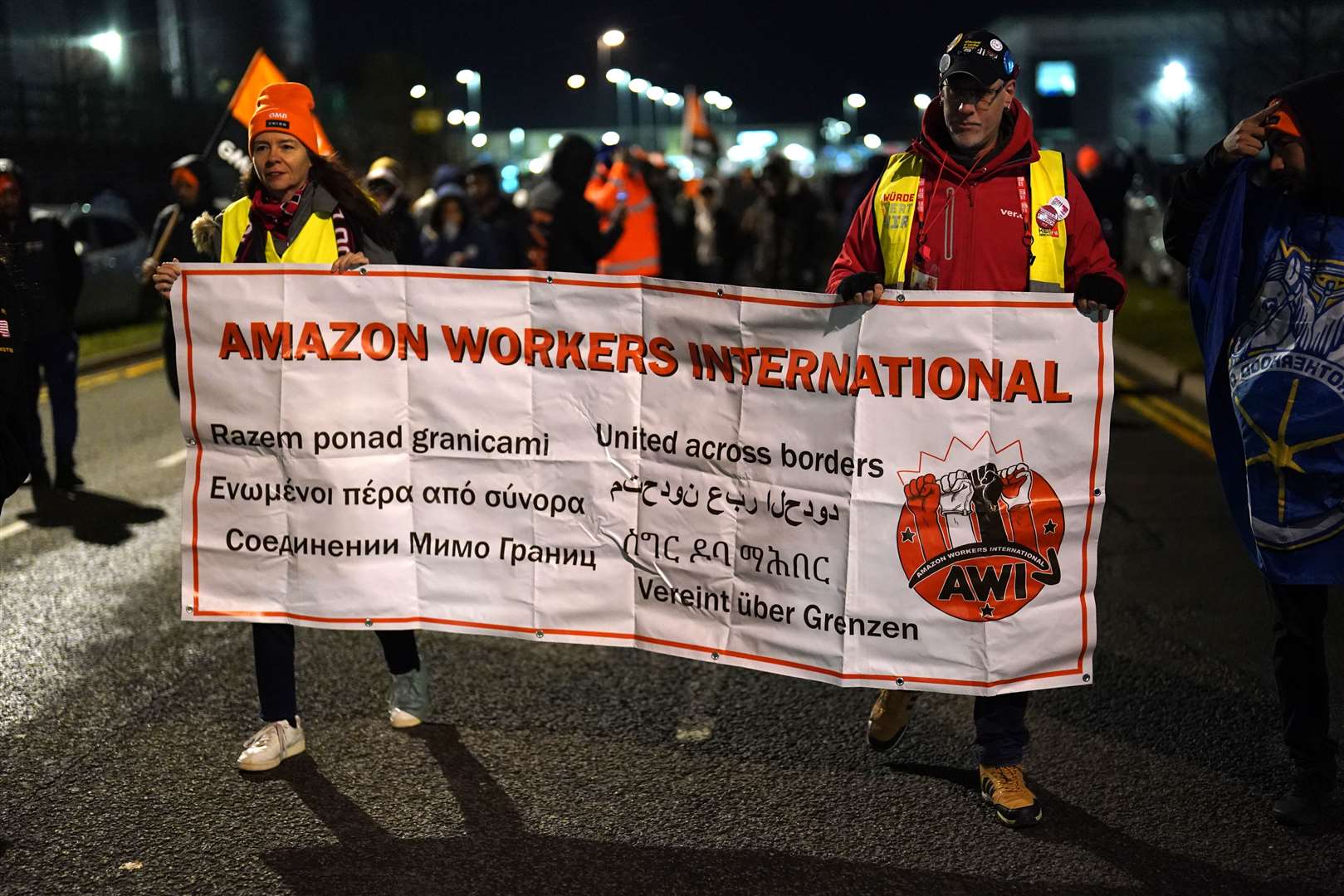 Strikes and demonstrations are also being held in other European countries and the US (Jacob King/PA)