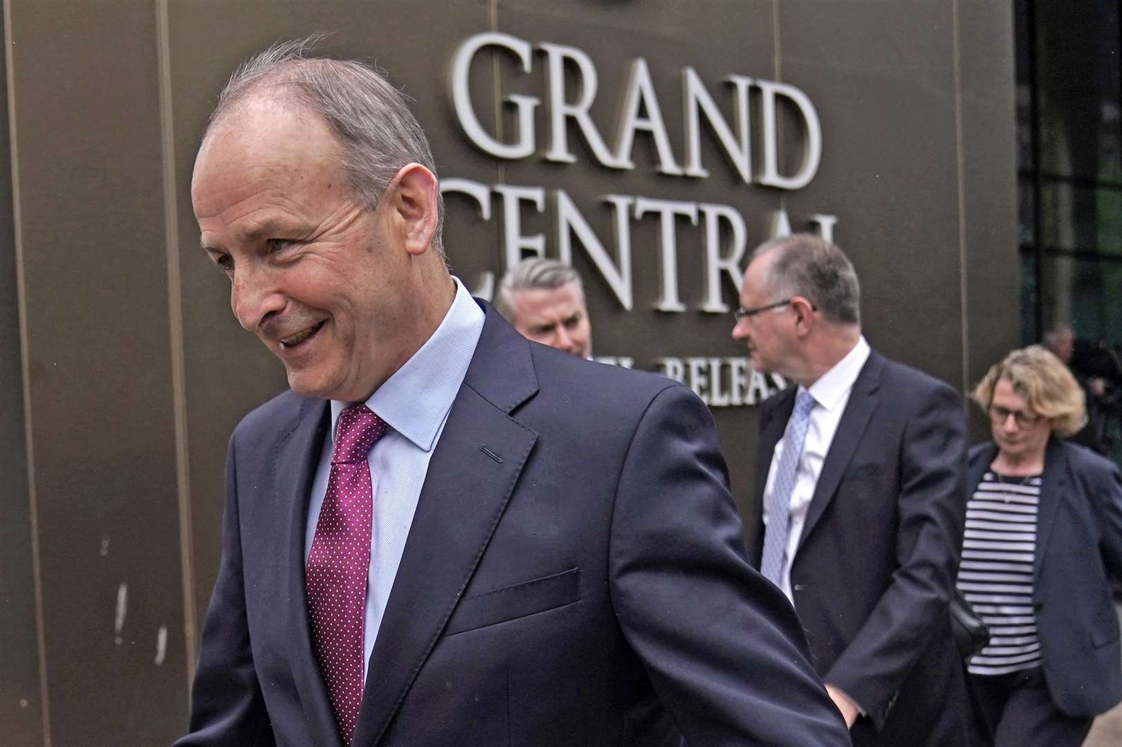 Taoiseach Micheal Martin during a visit to Belfast for NI protocol talks with Stormont leaders (Brian Lawless/PA)