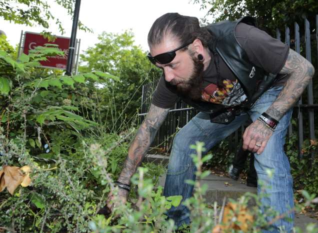 Chris Cini began searching for Zombie after she was spotted on Friday. Picture: Martin Apps