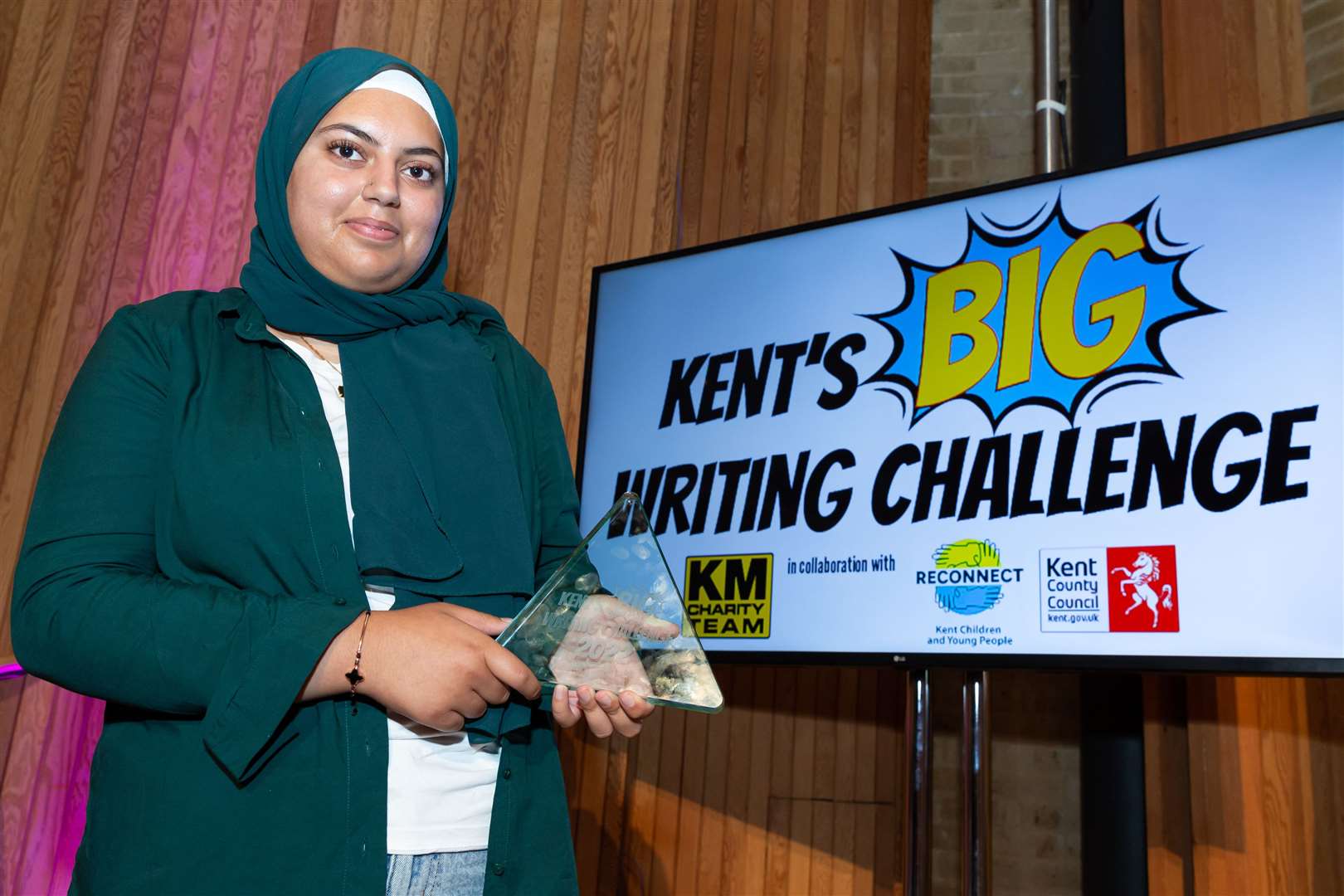 Overall Key Stage Three and Four winner Heela Habib of Valley Park School, Maidstone