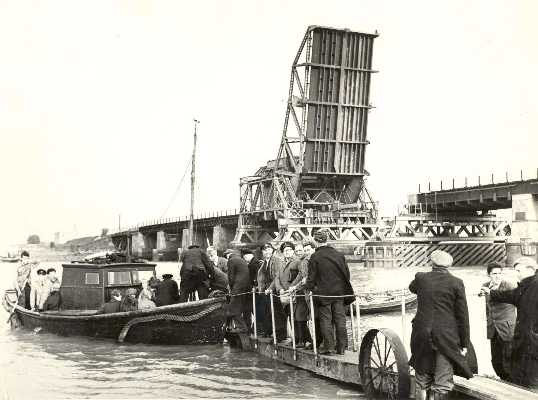 The old bridge jammed open