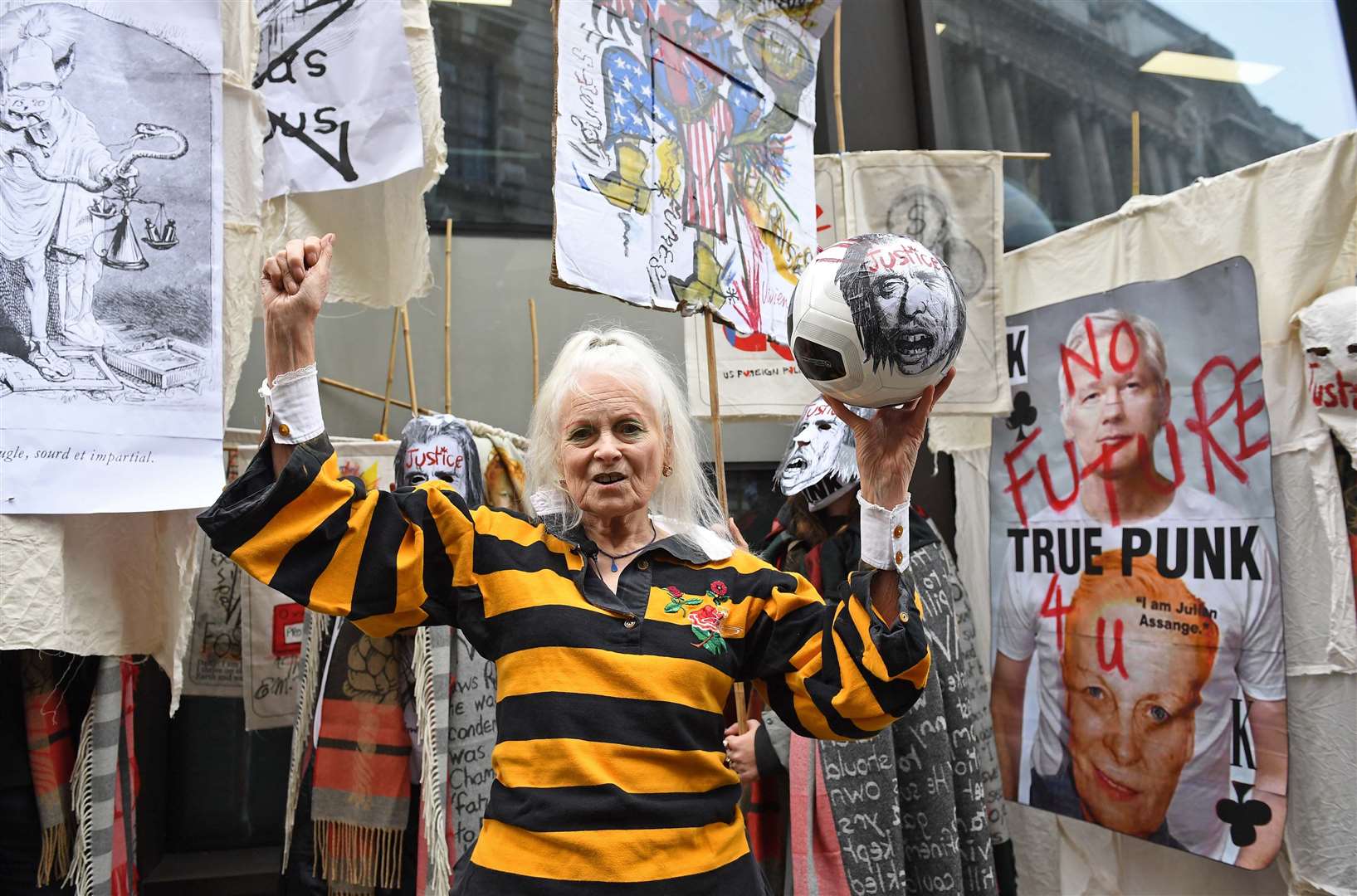 Dame Vivienne Westwood outside the Old Bailey (Stefan Rousseau/PA)