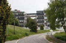 Scene of blaze at ex-Midkent College in City Way, Rochester