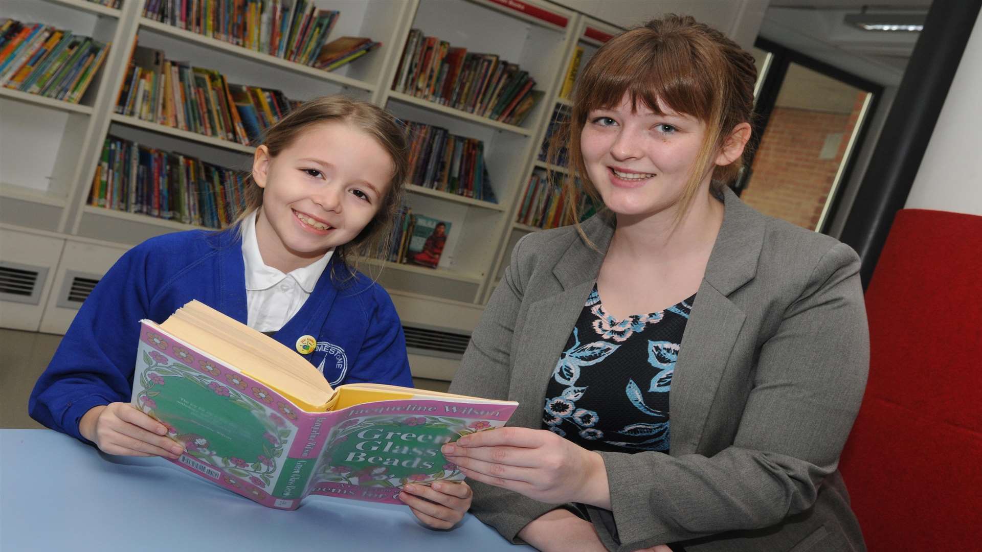 Leonette Nunes and Bethany Taylor from Canterbury Tales at the Launch of the Kent Literacy Awards at Canterbury Library.