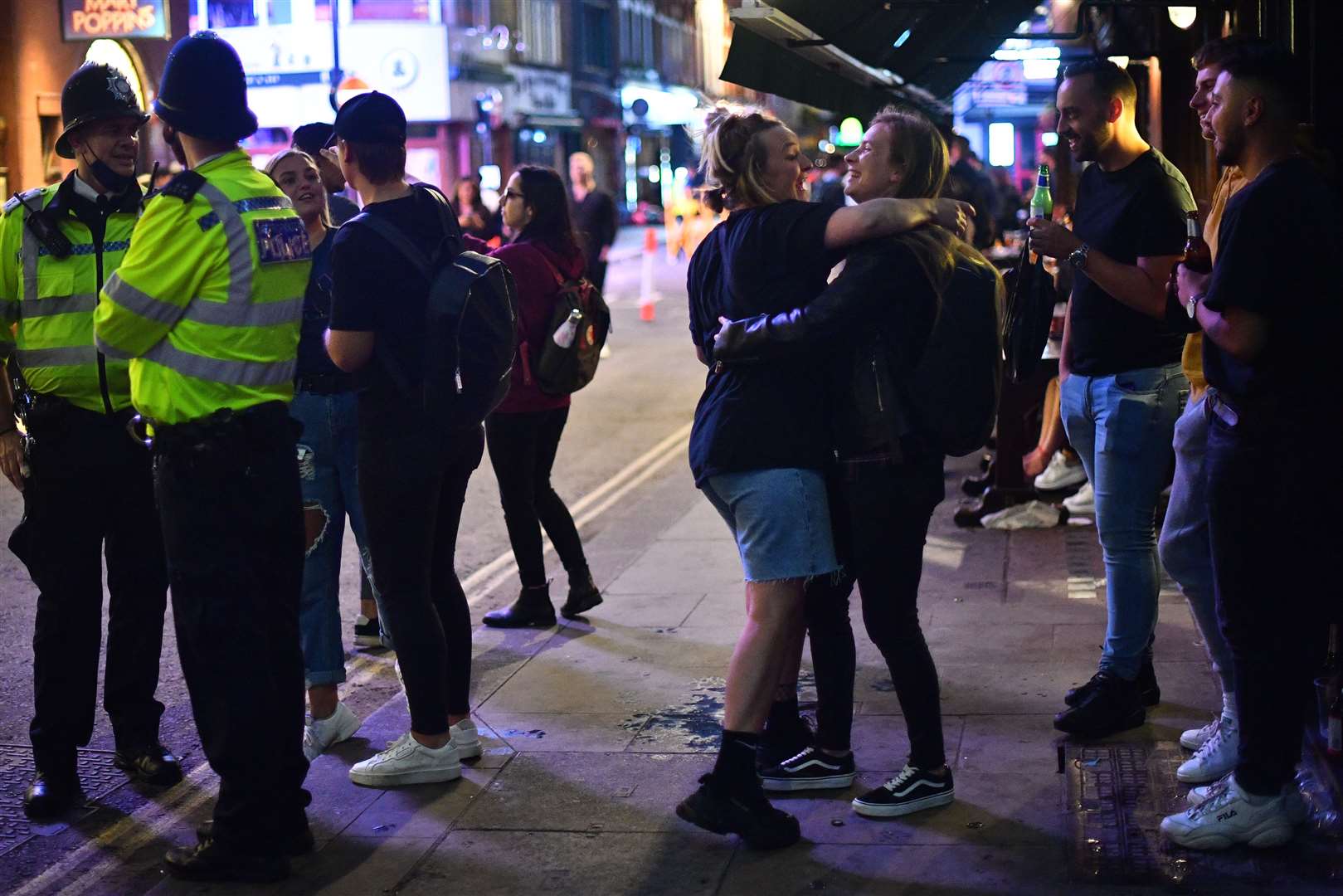 People in Soho, London last weekend (Victoria Jones/PA)