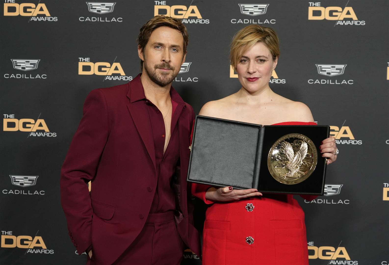 Ryan Gosling, left, with Barbie director Greta Gerwig (Chris Pizzello/AP)
