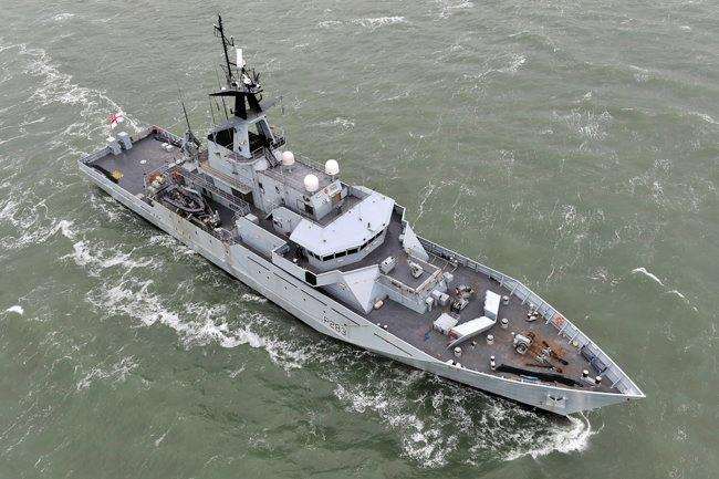 HMS Mersey is patrolling the Dover Strait. Picture: Royal Navy