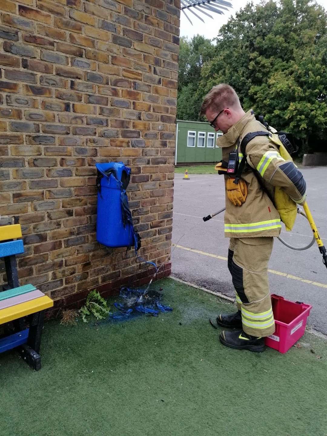 Fire damage to Sunny Bank Primary School in Murston. Picture: Darren Waters