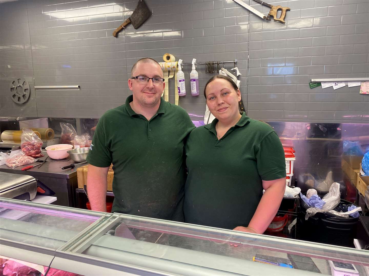 Jessica and William Ross of The Tartan Butchers in East Street, Faversham