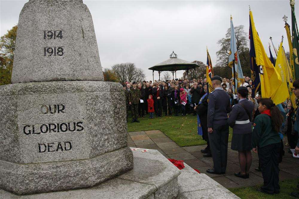 Remembrance Day service at Victoria Gardens