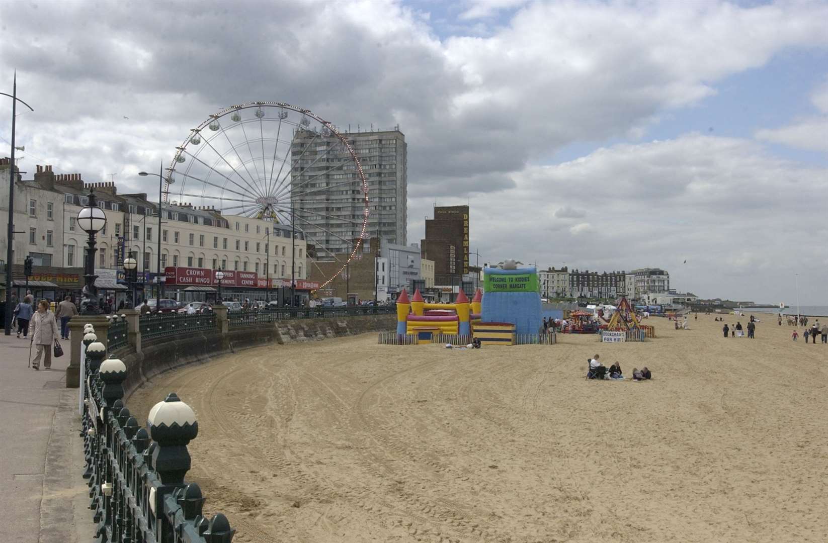 A major rescue operation was launched at Margate Main Sands after a woman was spotted in the sea