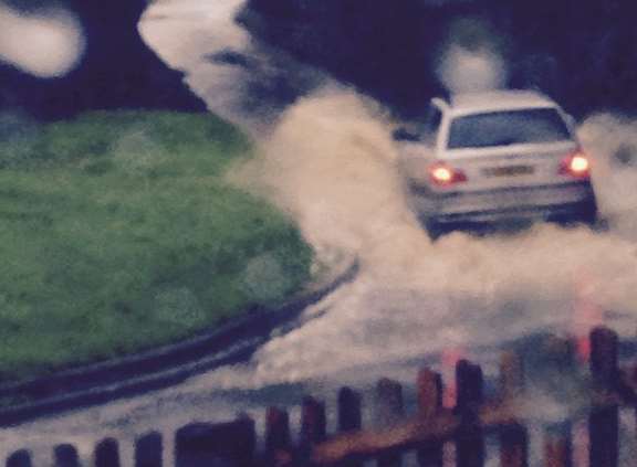 Roads are said to have flooded in Sutton Valence. Picture: Alan Probert