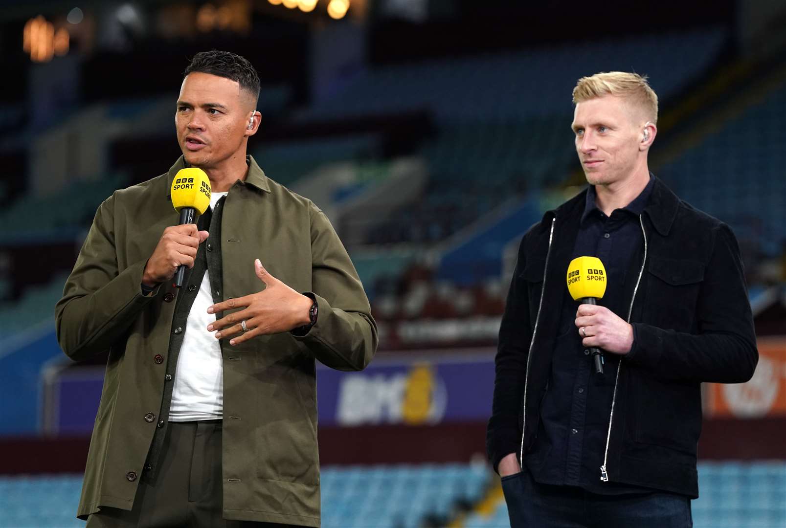 BBC Sport presenters Jermaine Jenas and Ben Mee (Nick Potts/PA)