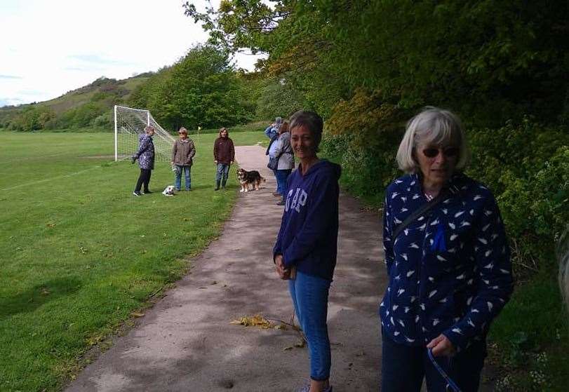 A minute's silence before the walk in Dover Picture: Paula Lewis