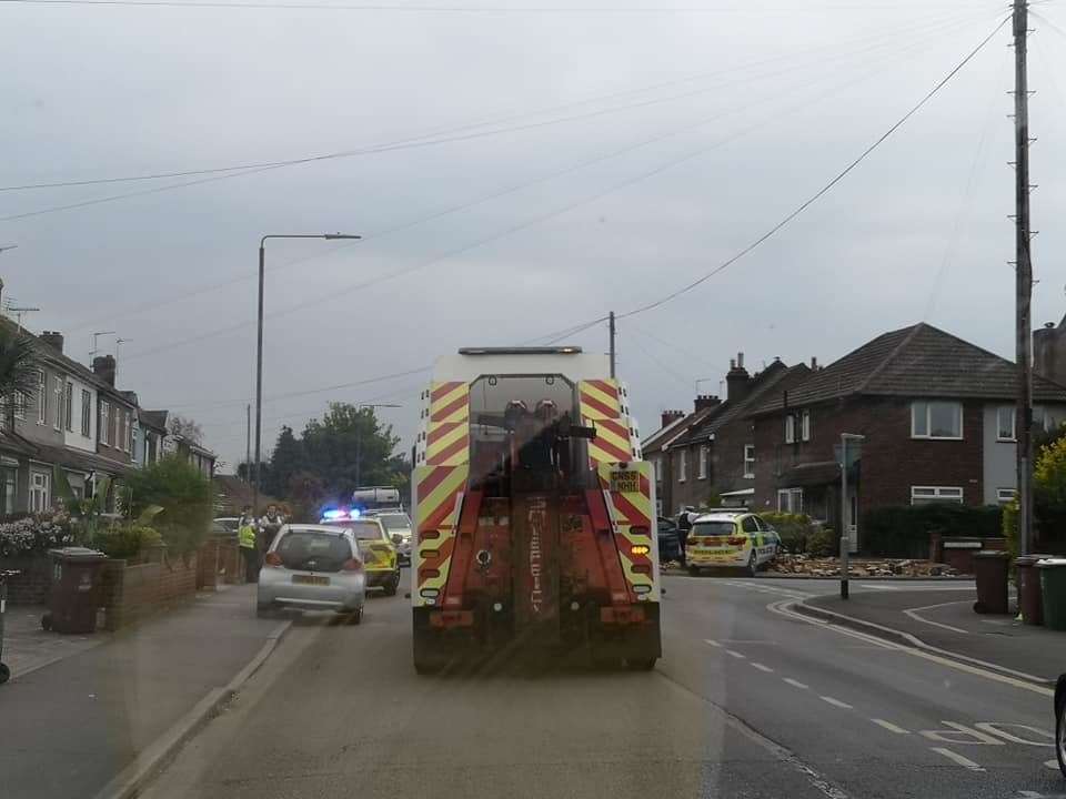 Traffic was temporarily brought to a halt Photo: Rebekah Jojo Scott