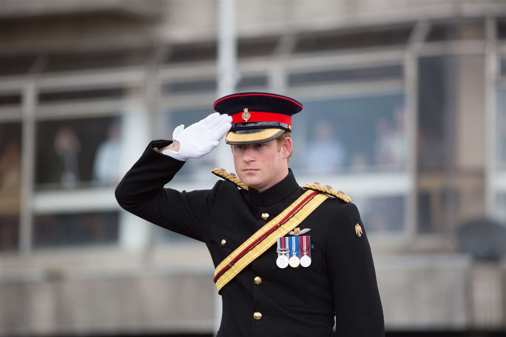 His Royal Highness Prince Harry at the unveiling of the Memorial Arch in Folkestone marking the centenary of the First World War. Picture: Manu Palomeque/LNP