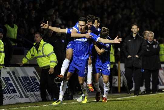 Joe Martin celebrates scoring the equaliser Picture: Barry Goodwin