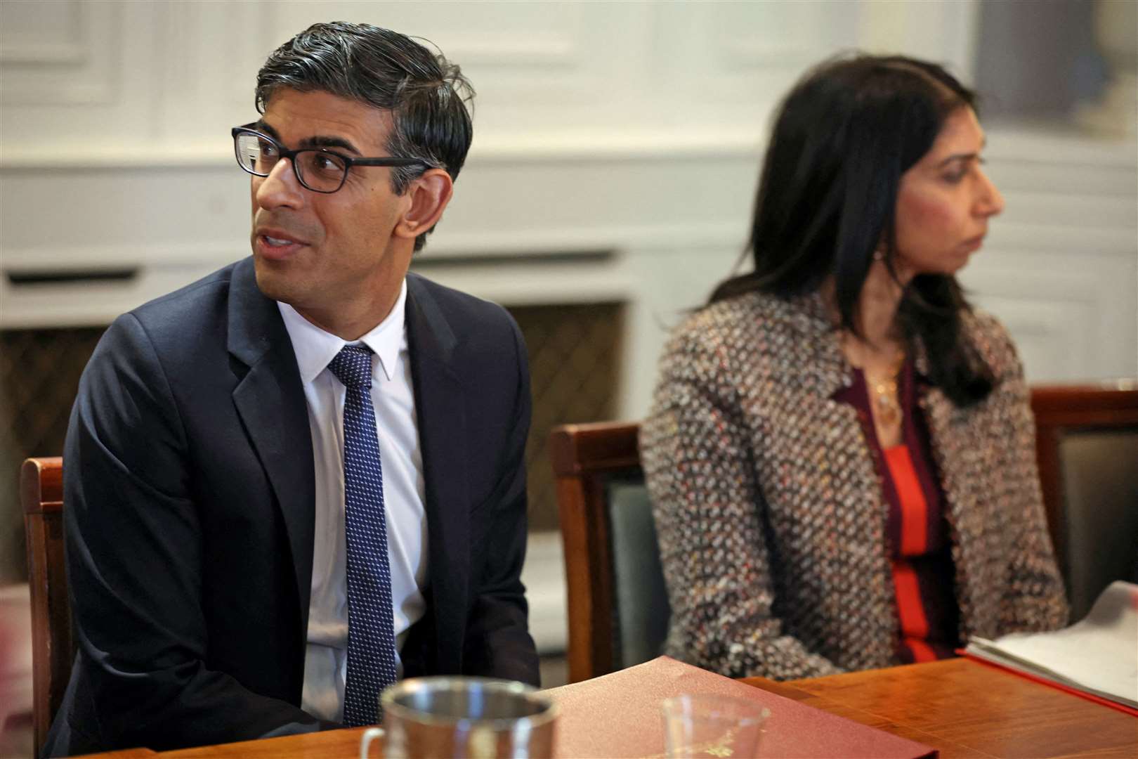 Prime Minister Rishi Sunak and former home secretary Suella Braverman (PA)