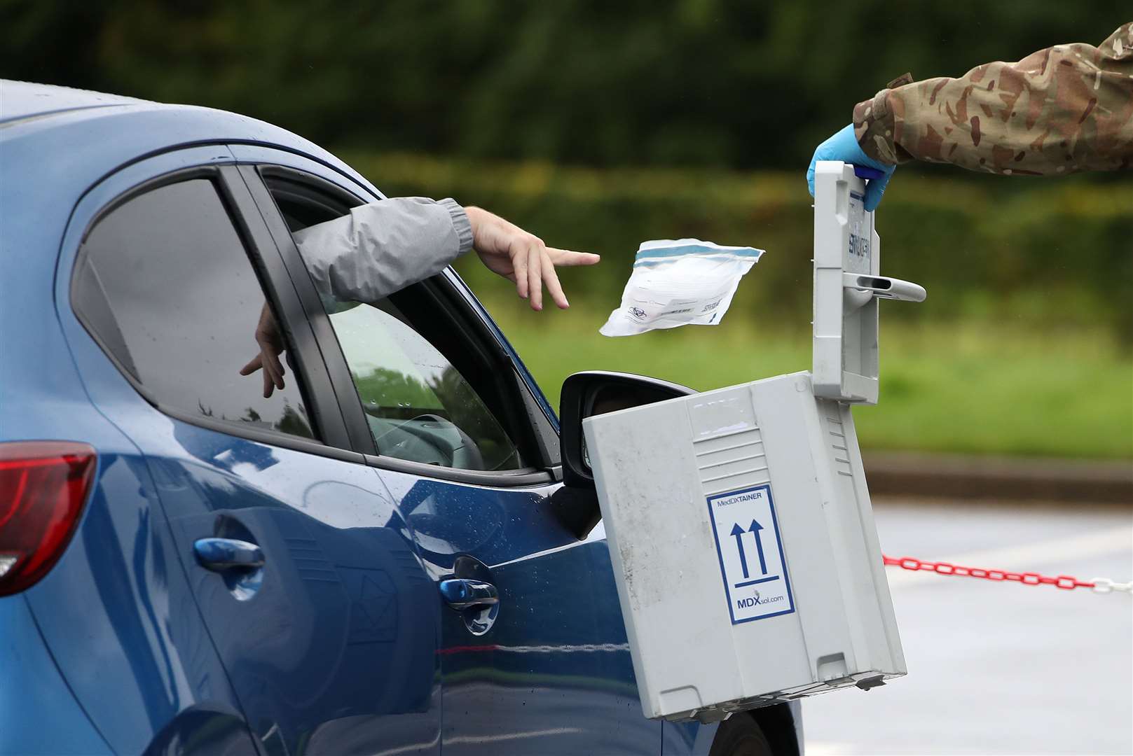 A mobile testing unit is now in place in Hawick (Andrew Milligan/PA)