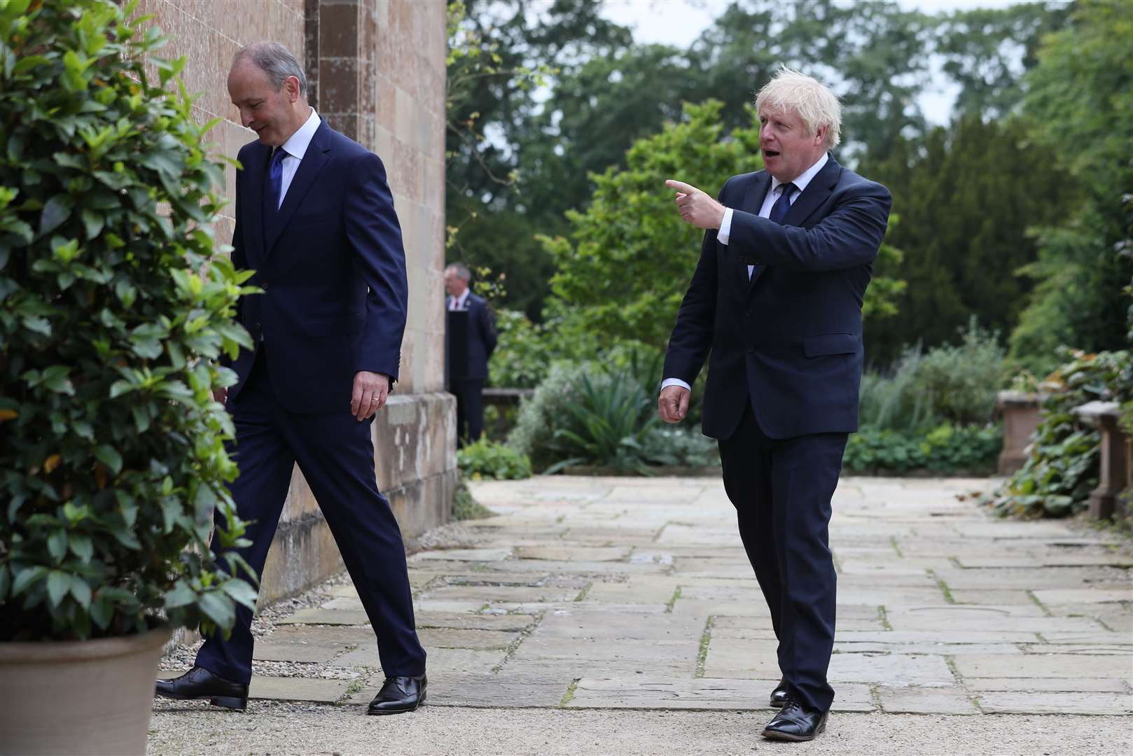 Mr Johnson met Irish Taoiseach Micheal Martin in Hillsborough Castle, Co Down, on Thursday (Brian Lawless/PA).