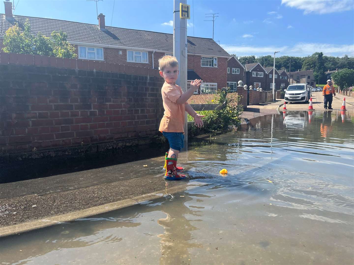 Dougie Pellatt playing in the water