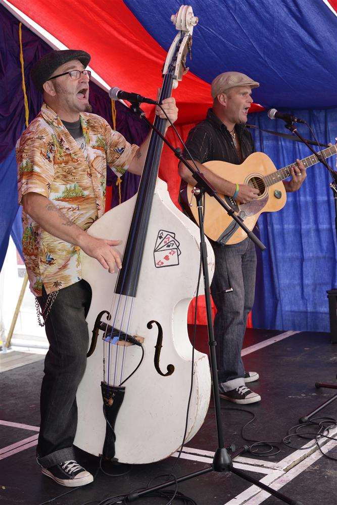 The Baker Boys perform in Jubilee Square at one of the Town Team's events