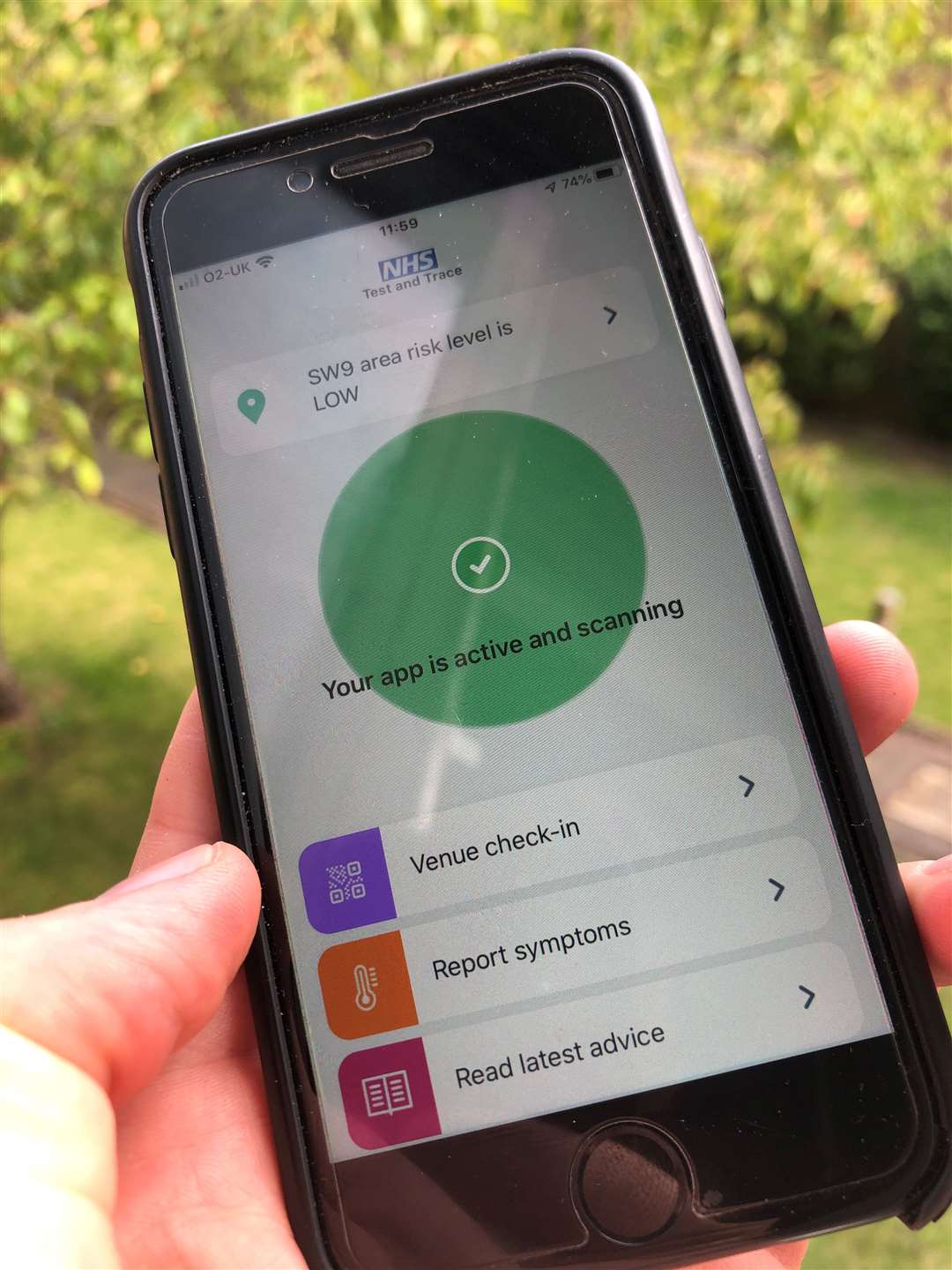 The NHS Covid-19 app is to be launched across England and Wales within two weeks (Scott D’Arcy/PA)