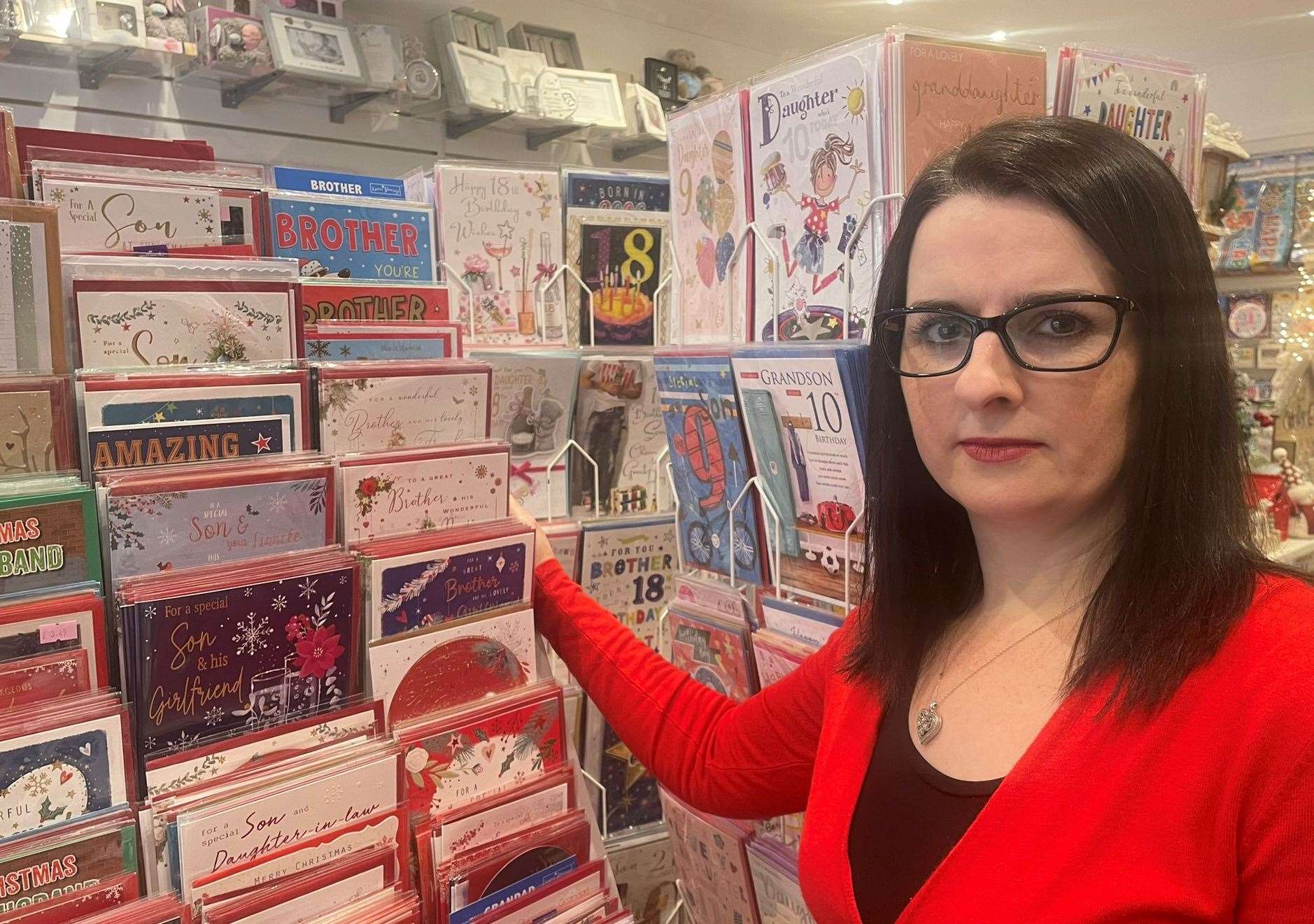 Sophie Gurrea, boss of gift and card shop Sophie at Swalks in Power Station Road, Halfway. Picture: Joe Crossley