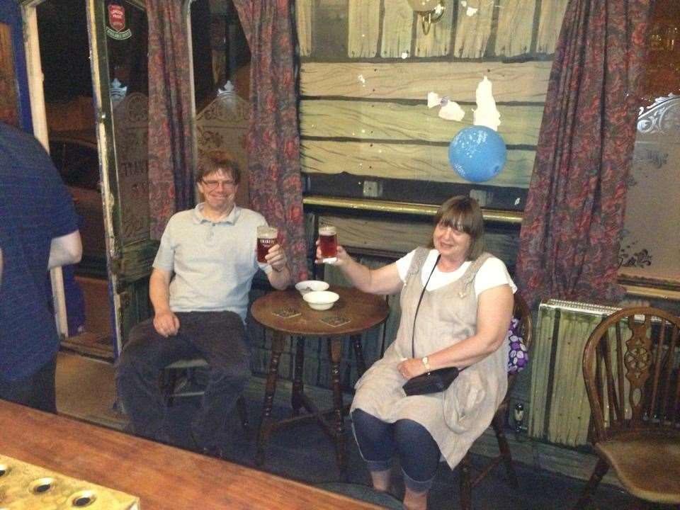 Cllr Adam Price and his late wife Eileen at the Will Adams pub in Lock Street, Gillingham. Picture: Labour Group, Medway Council