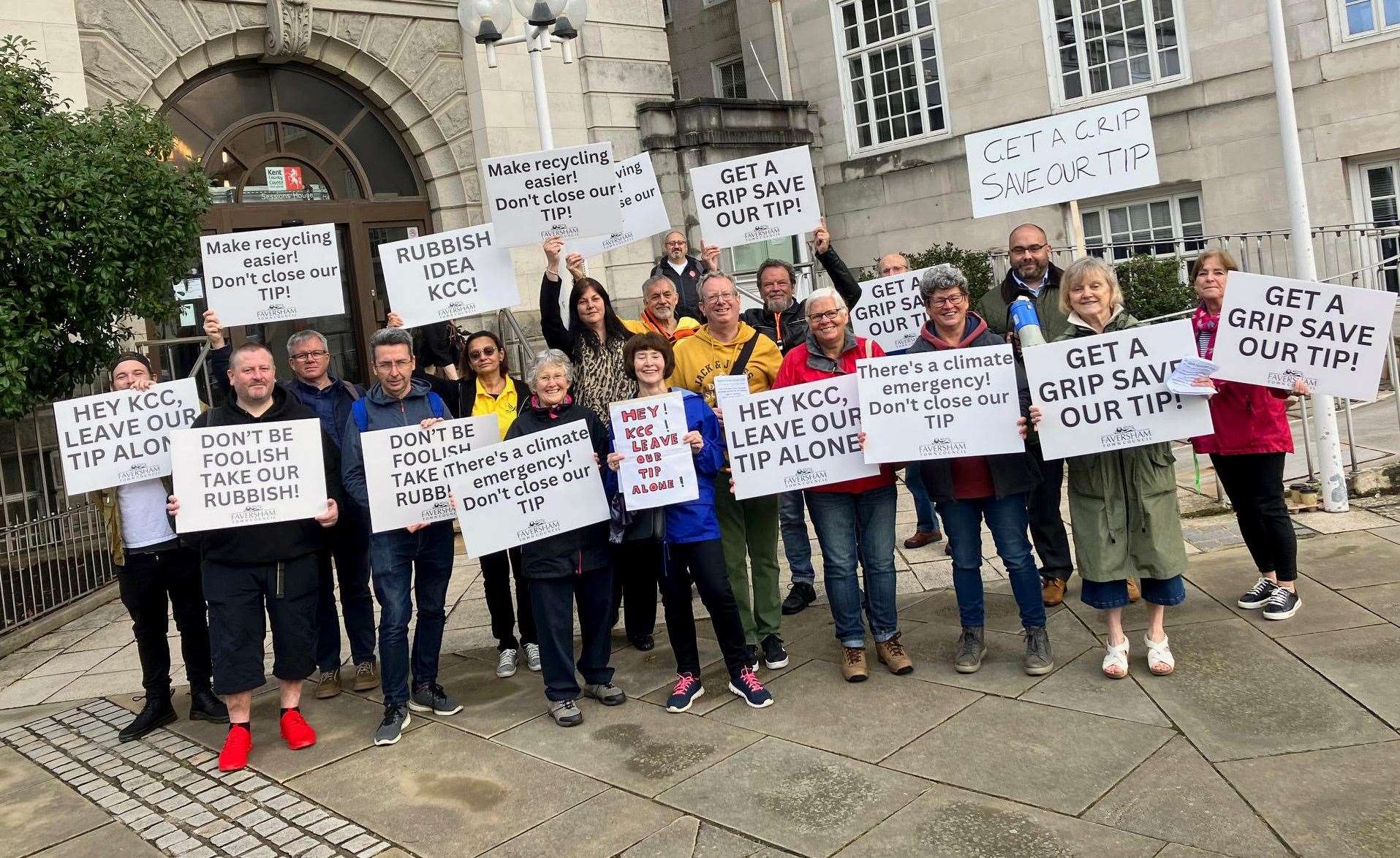 Protests about plans to close Kent County Council recycling centres