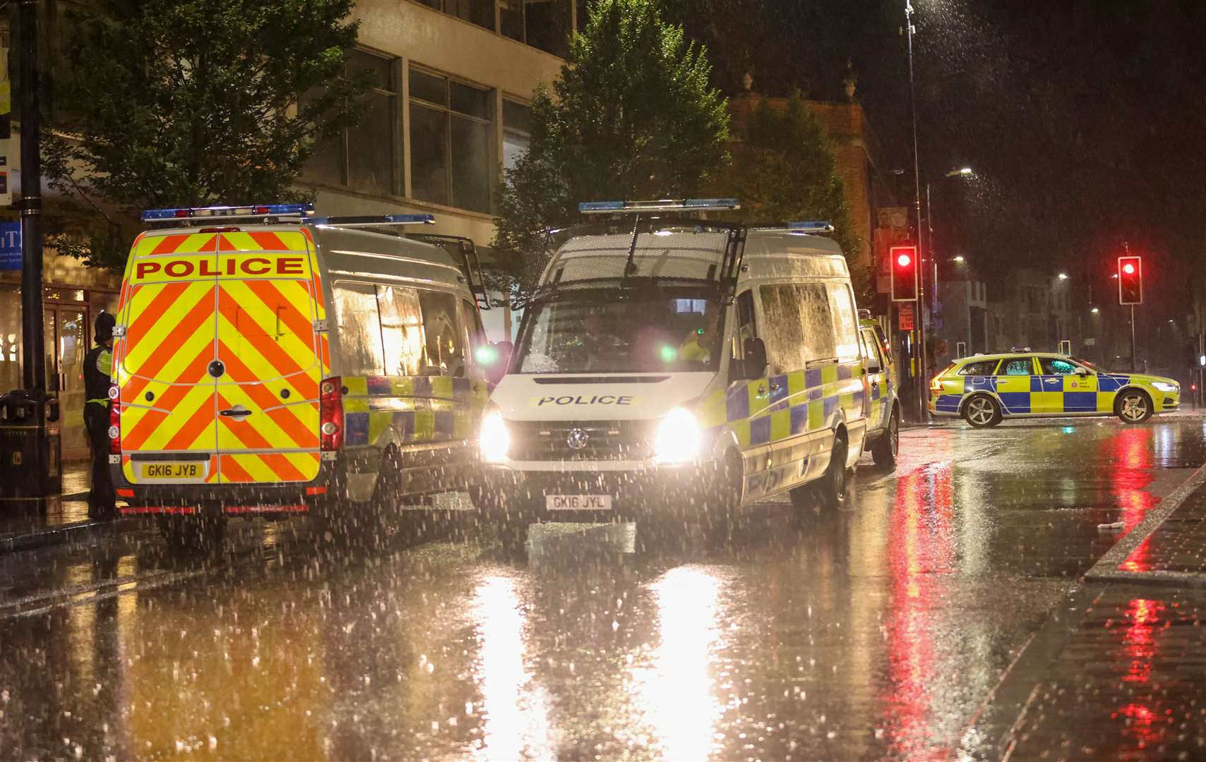 Police had to try and calm chaotic scenes after the final of the last tournament. Picture: UKNIP