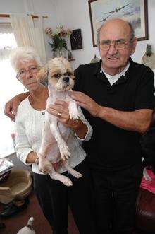 Jean and John Chapman with their stolen dog.