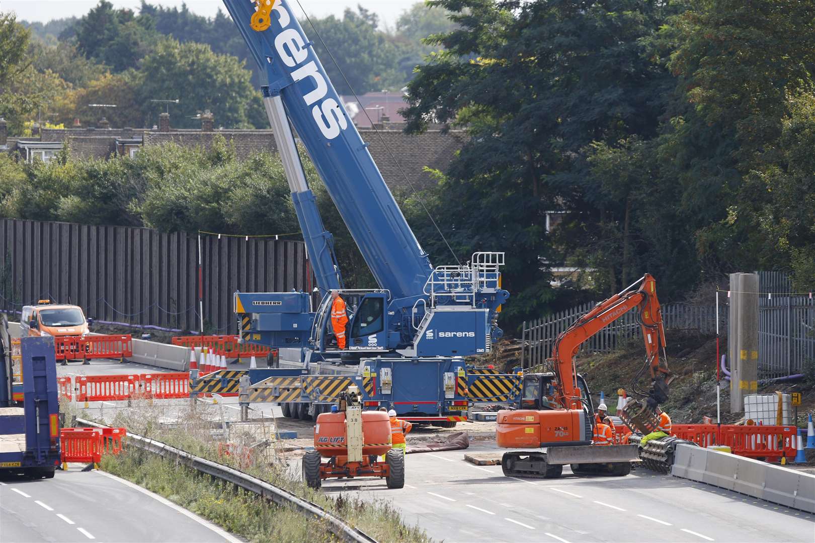 The dismantling of the footbridge is part of a project to turn the stretch of the M20 into a smart motorway. Picture: Andy Jones