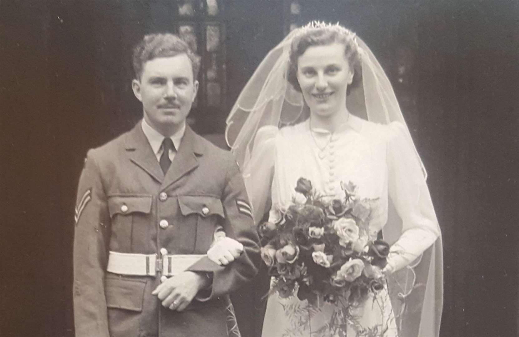 Dorothy King on her wedding day with husband Charlie