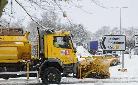 A gritter in Lenham. Stock image