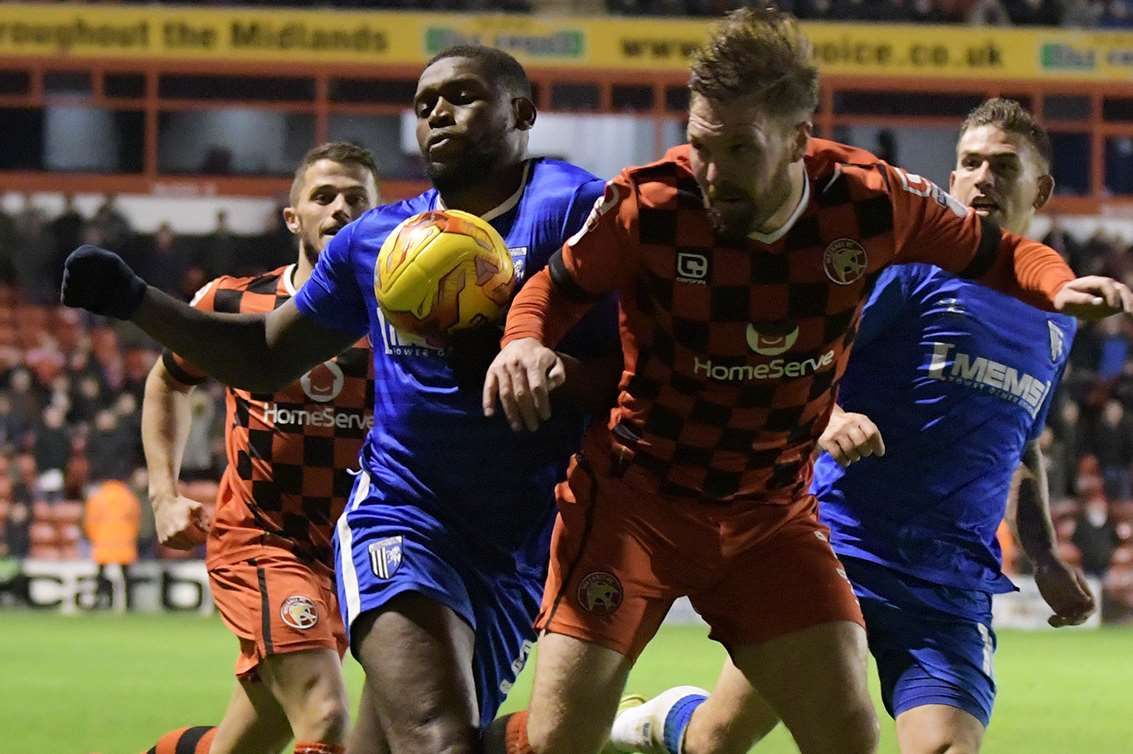 Jay Emmanuel-Thomas asks questions of the Walsall defence Picture: Barry Goodwin