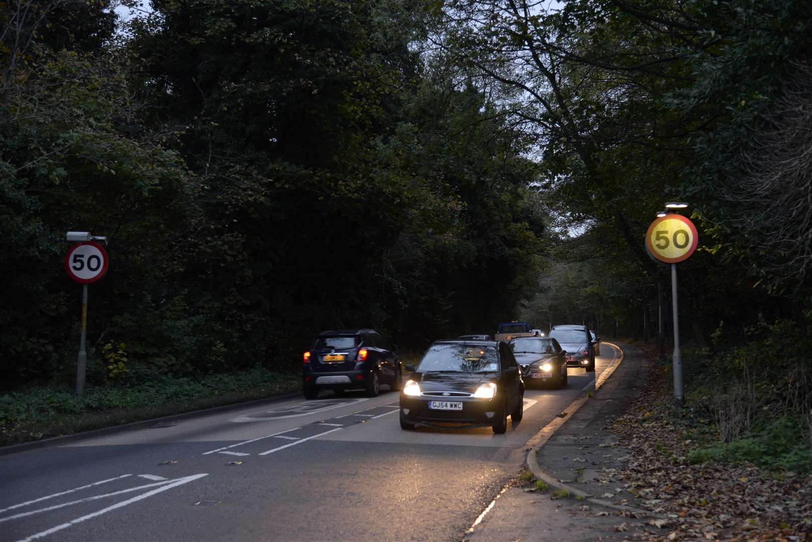 The street lights were turned off to save cash