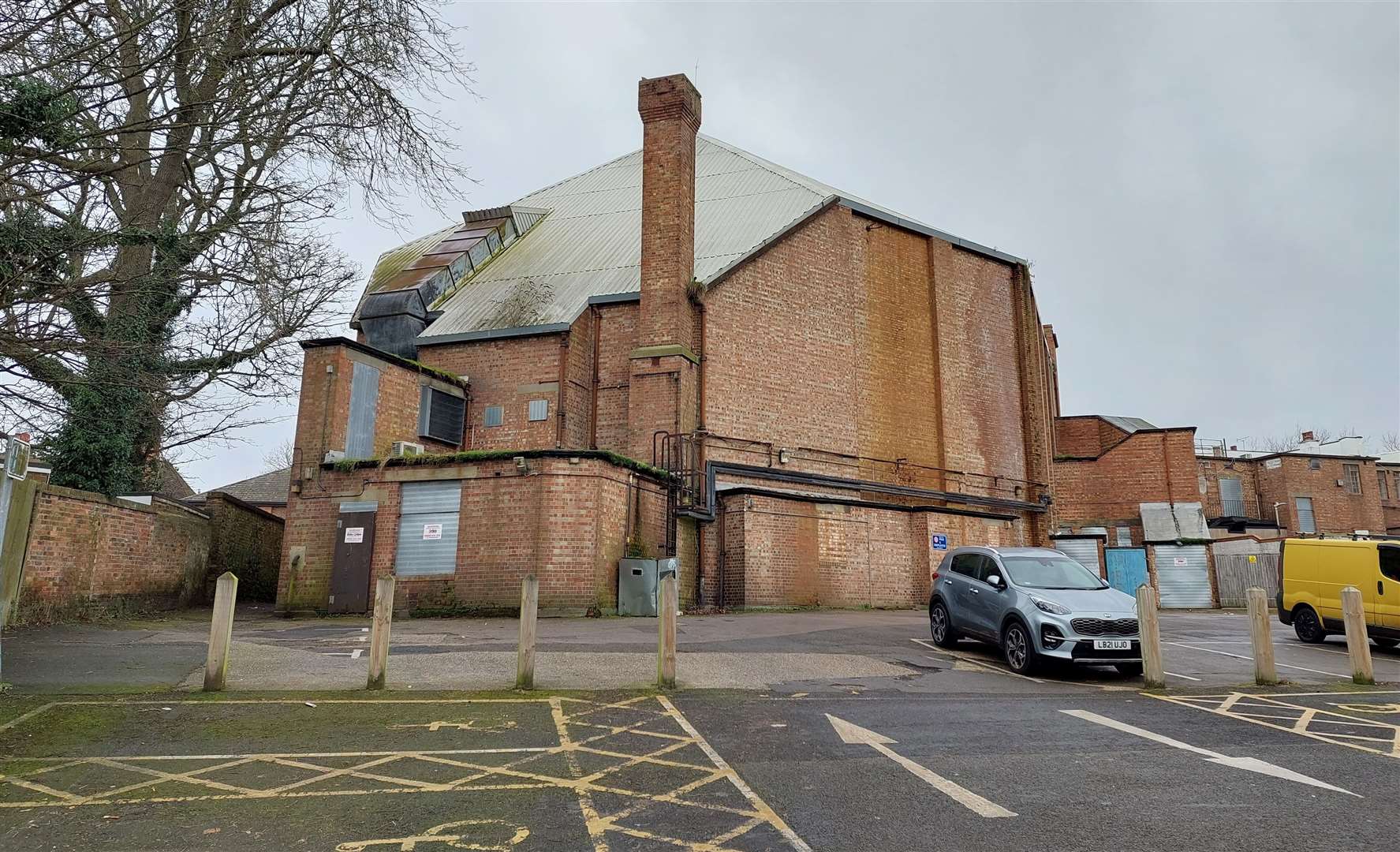 How the site looks from the Vicarage Lane car park; the rear of the building will be knocked down, but the car park will be untouched