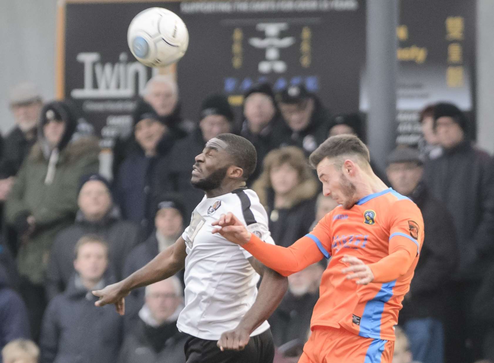 Dartford's Mark Onyemah keeps Havant at bay Picture: Andy Payton