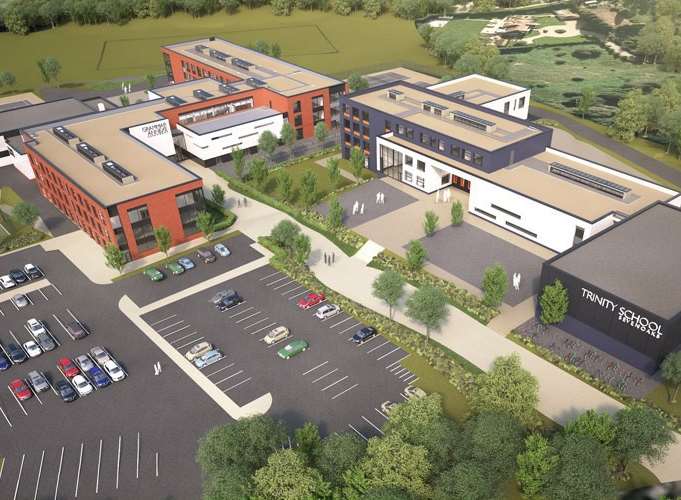 An artist's impression of the Sevenoaks Grammar annexe and Trinity School