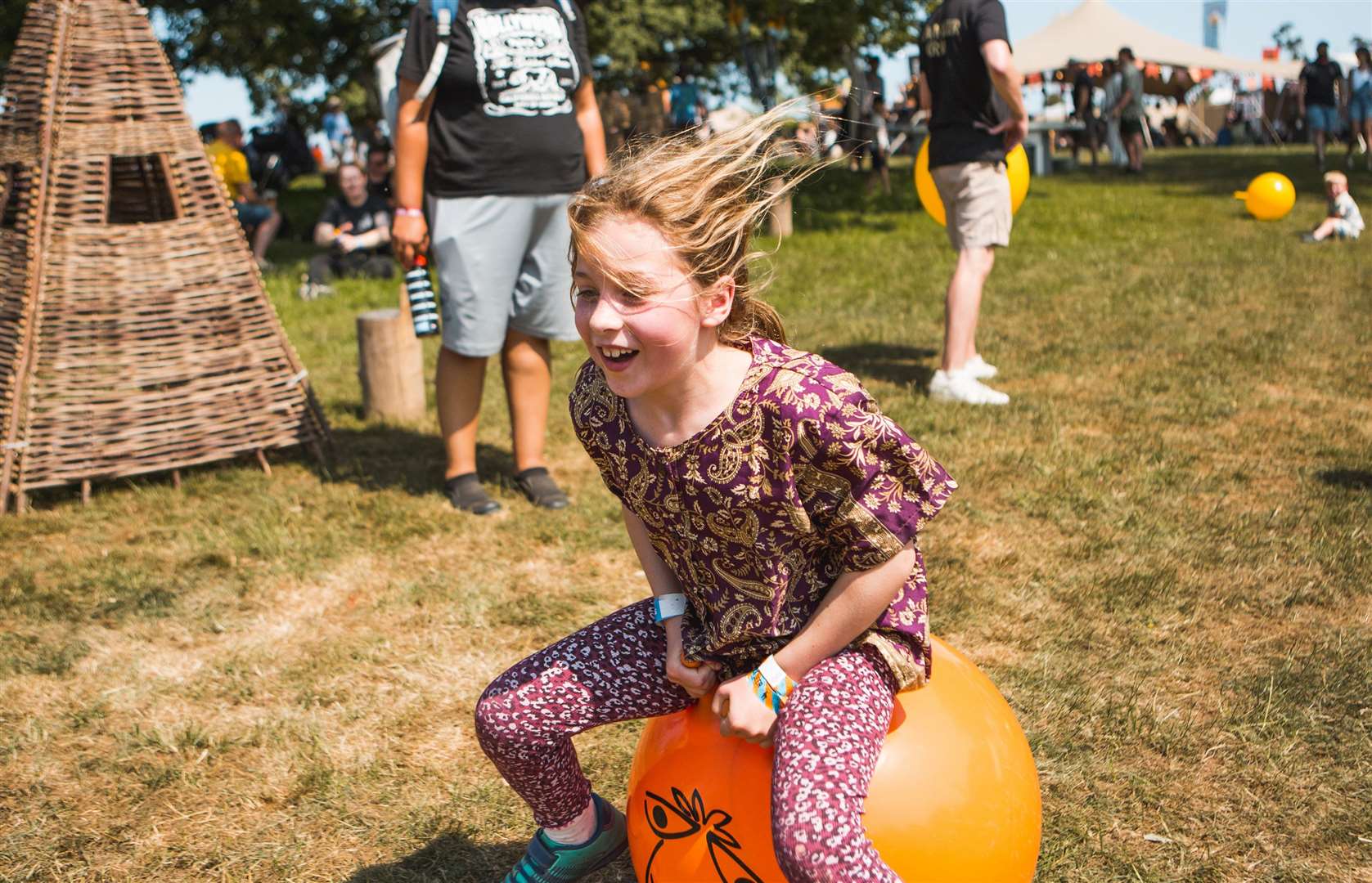 Festival-goers enjoying the sunshine at Black Deer 2023. Picture: Louise Roberts