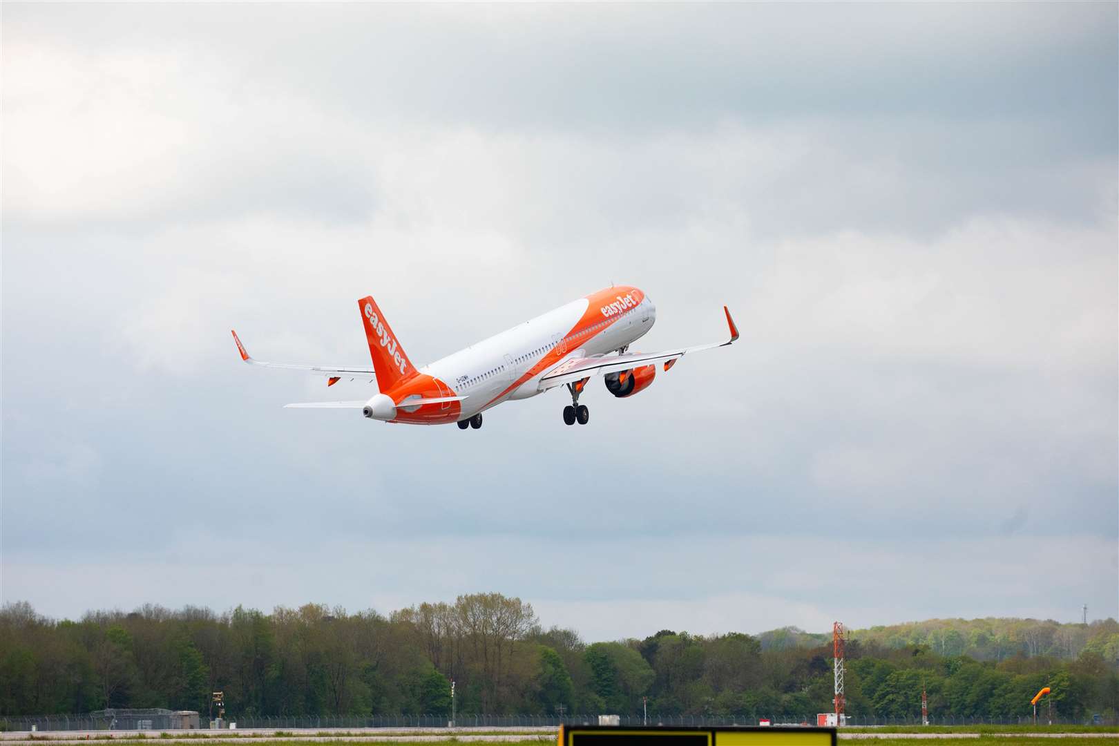 A flight to Faro in Portugal takes off at Gatwick Airport (David Parry/PA)