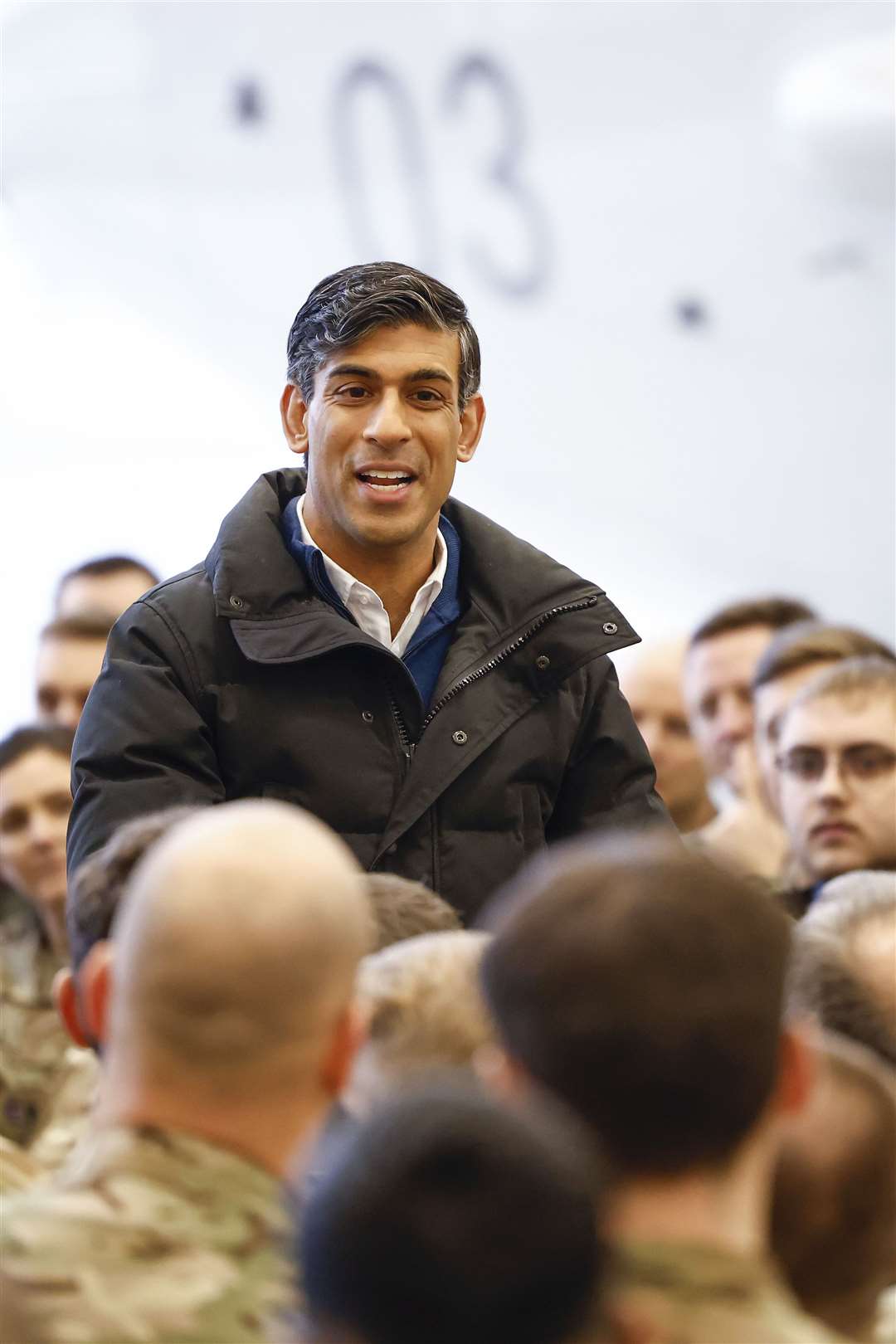 Prime Minister Rishi Sunak visited RAF Lossiemouth military base in Moray, Scotland (Jeff J Mitchell/PA)