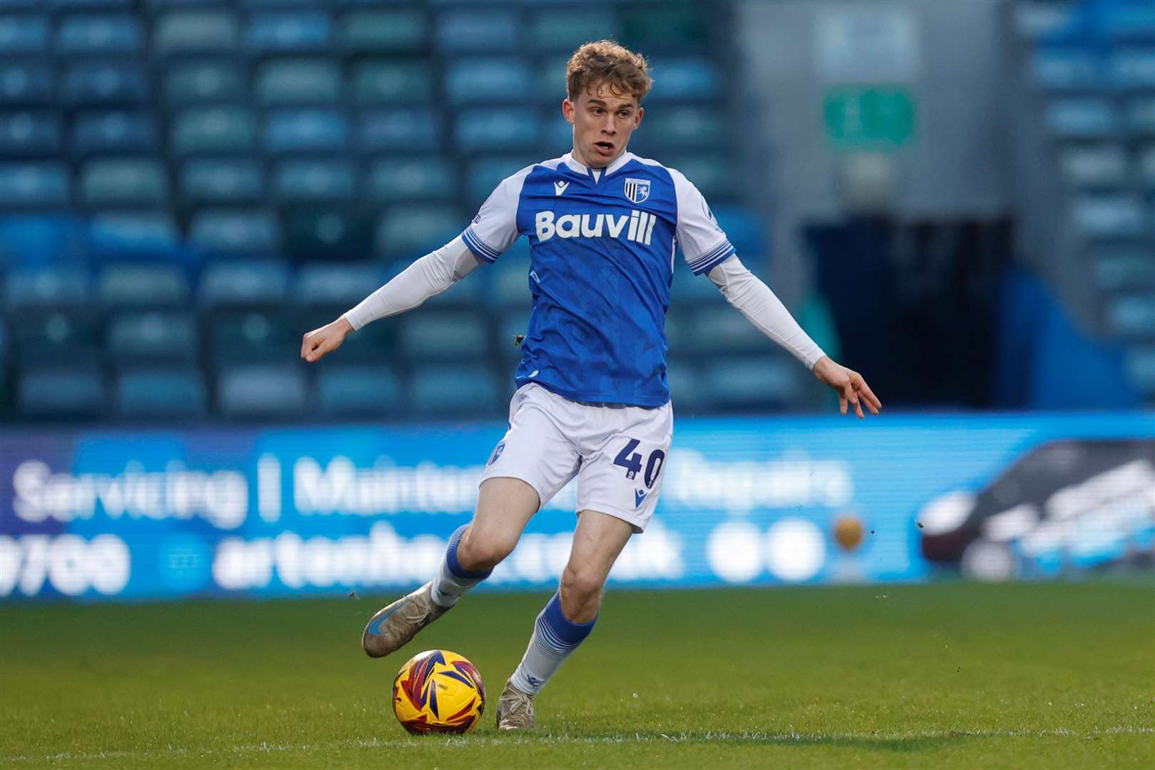 Harry Webster played right-back for the Gills as manager Mark Bonner looked to get a response from his team Picture: @Julian_KPI