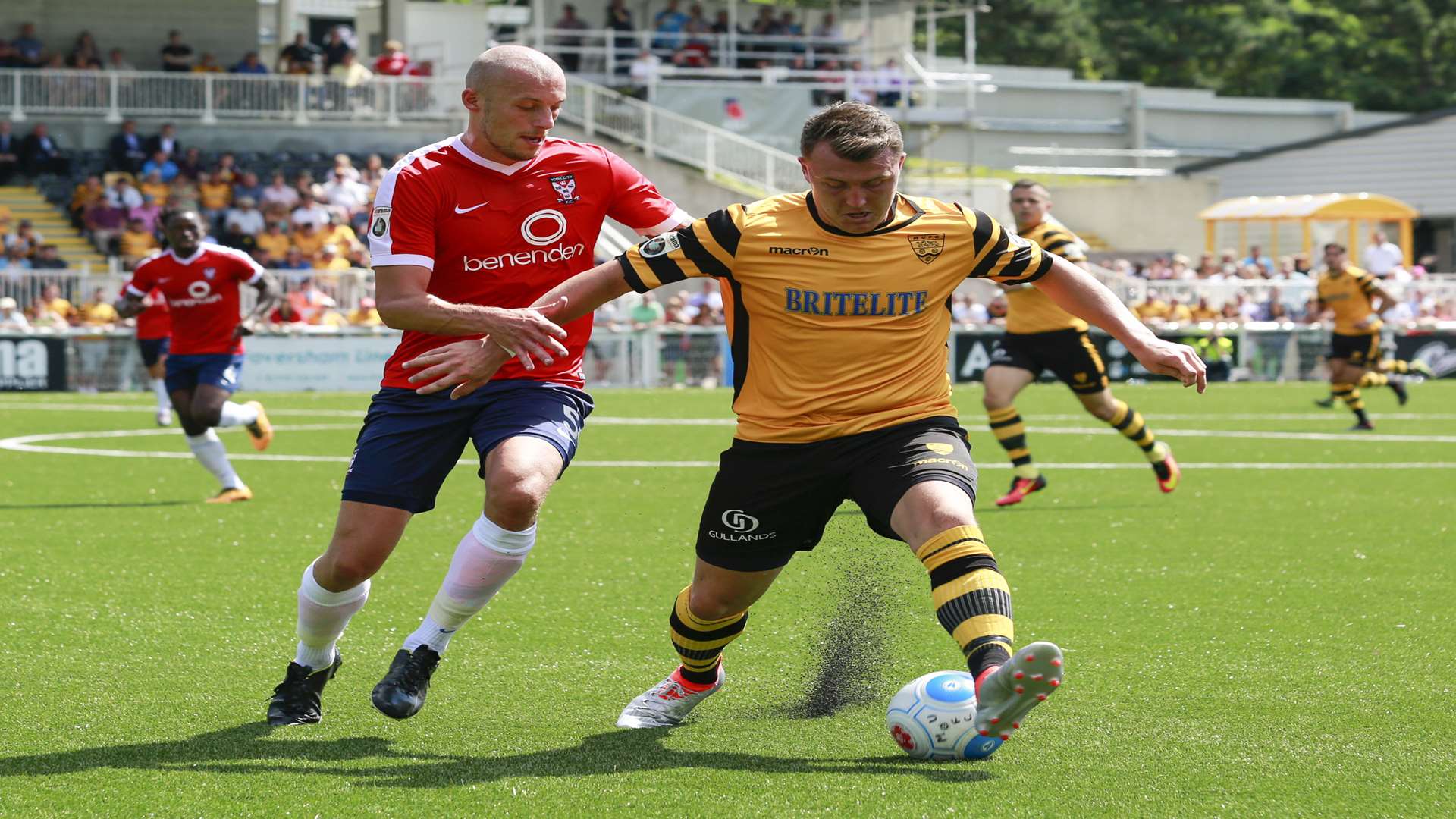 Alex Flisher in action for Maidstone against York on the opening day of the season Picture: Martin Apps