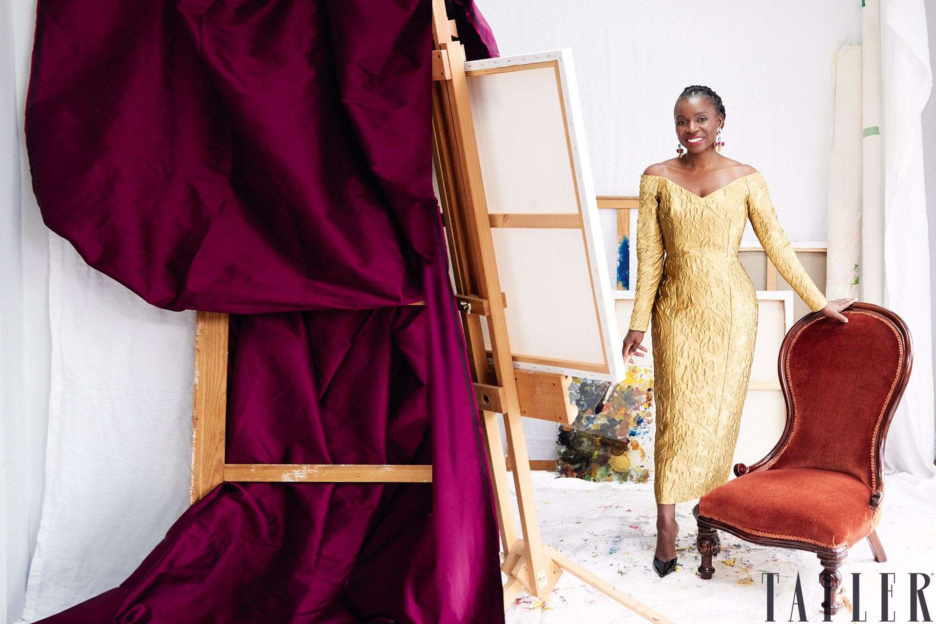 British-Zambian artist Hannah Uzor took inspiration for the portrait from Kate’s cancer diagnosis video message (Tatler/PA)